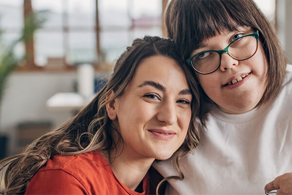 Photograph os a woman with her daughter