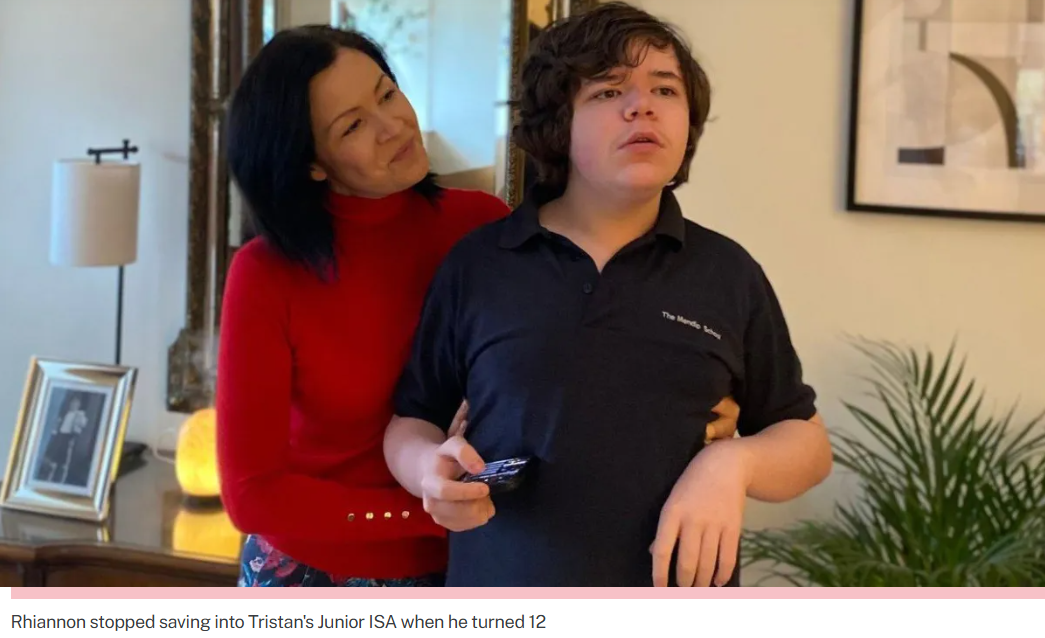 “I’ll have to spend £2300 to access my son’s Junior ISA.”